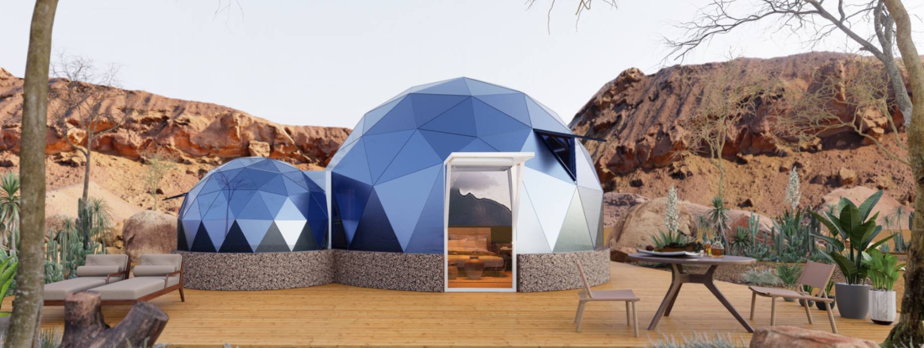 嘉峪球形智能光伏玻璃星空房